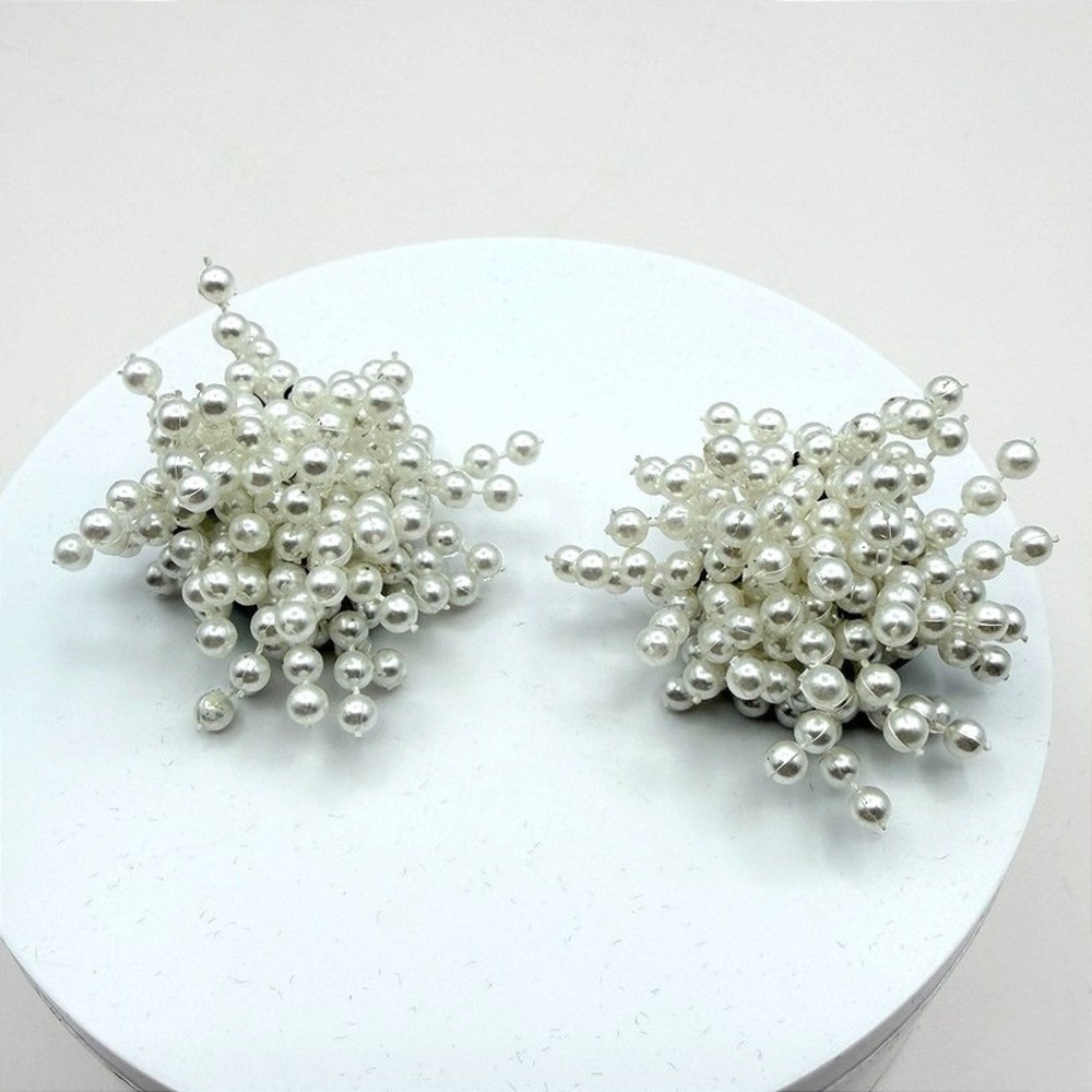Vintage 90s Pearl Cluster Shoe Clips Wedding Footwear Embellishment Pair Jewelry
